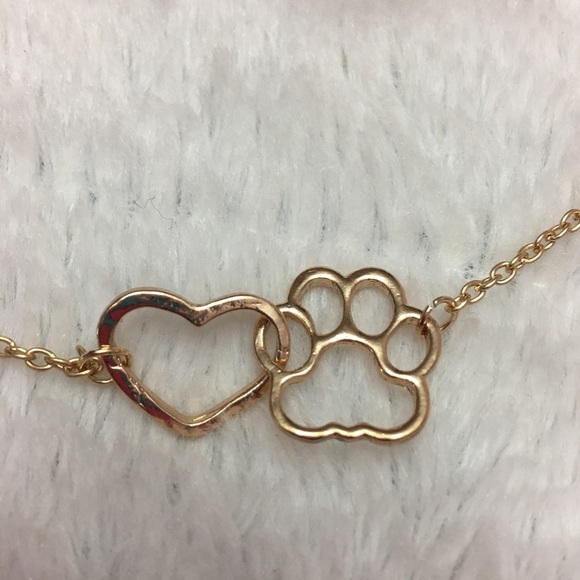 Jewelry - (P1) Paw Print Heart Necklace